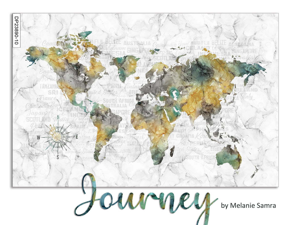 Cartographer offers Quilt Kit using Journey Fabric by Melanie Samra for Northcott Fabrics