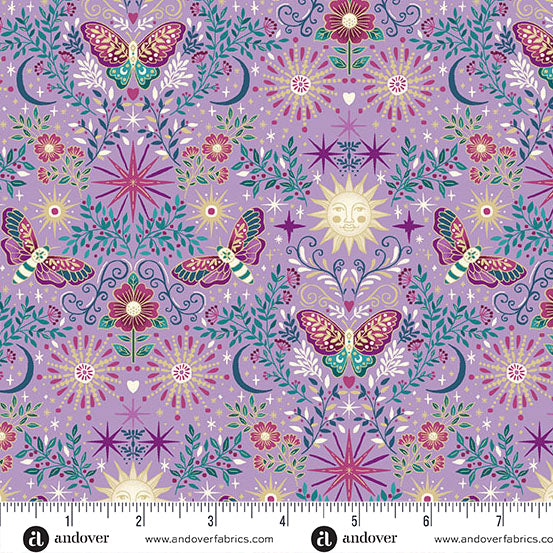 Makower UK - Luna - Night Garden - MU-072-L (1/2 Yard)