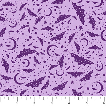 FIGO - Mr. Bones Sews - Bats (Lilac) - 91078-80 (1/2 Yard)