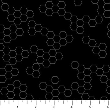 FIGO - Dusk - Hexies - 92046-99 (1/2 Yard)