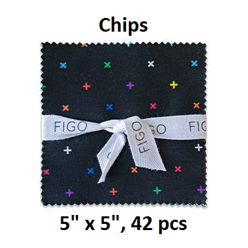 5" Charm Pack - FIGO - Dusk (Chips - 42 pc)