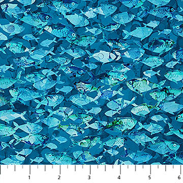 Northcott - Deep Blue - Fish - DP28123-48 (1/2 Yard)